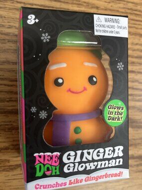 Schylling Needoh Squishmas Ginger Glowman - Squeeze Toy - Satisfying New in box